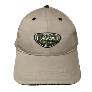 Hawaii Est 1959 Strapback Hat Tan OS Adjustable Embroidered Surfware Cotton